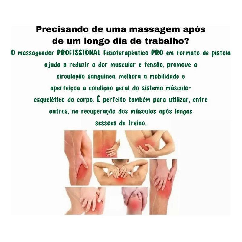 Pistola de massagem portátil