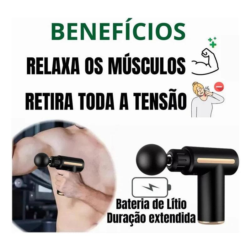 Pistola de massagem portátil